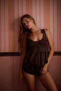free people petal party shapeless in shaved chocolate