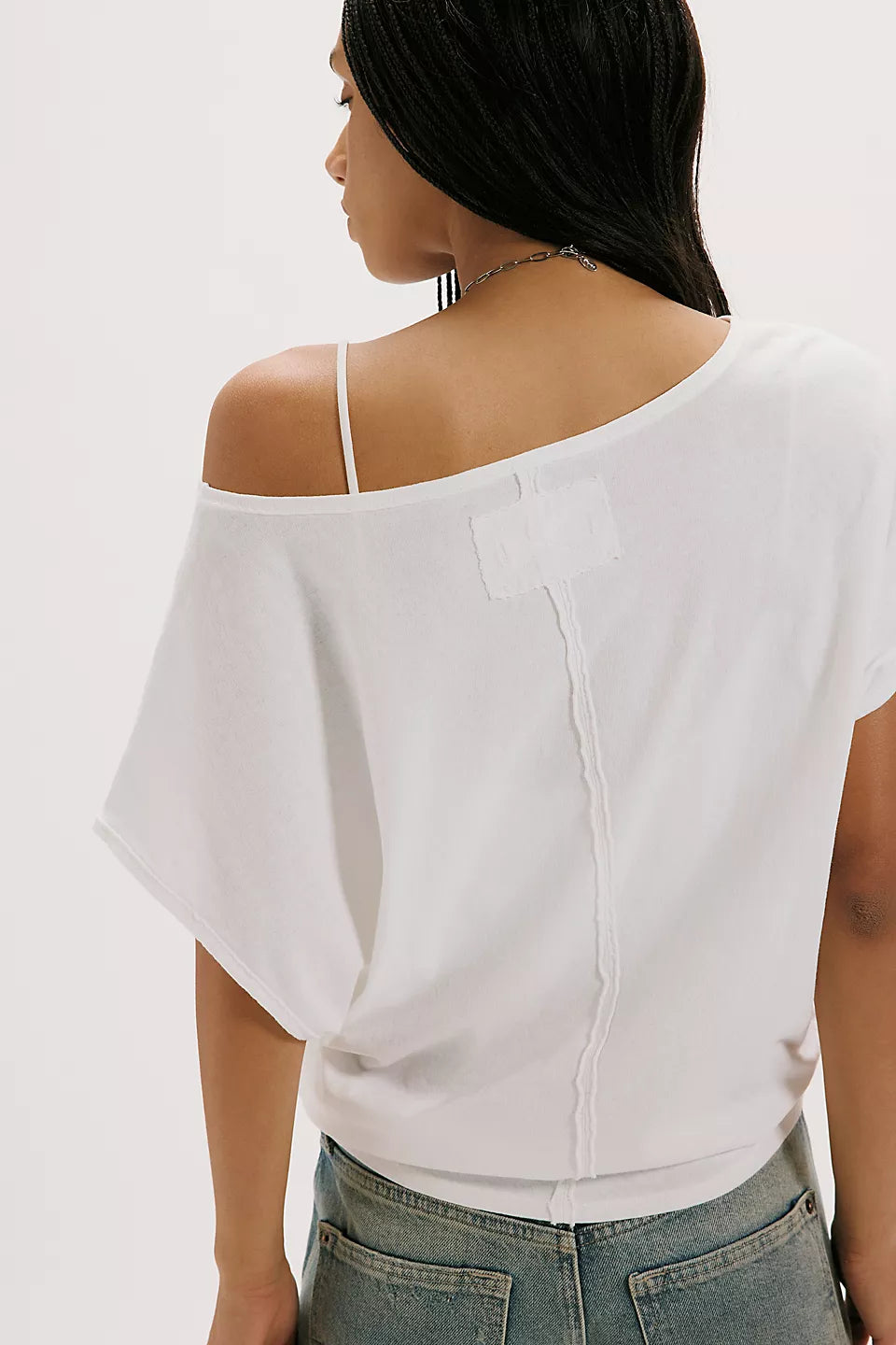free people peggy tee in clean ivory