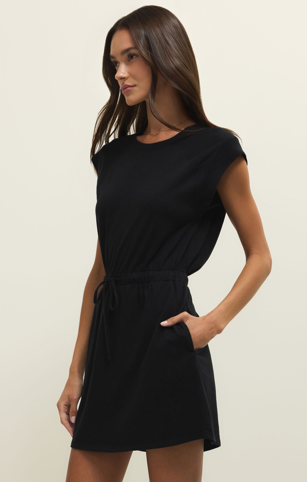 z supply kalani dress in true black