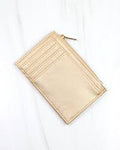 caroline hill molly zip card holder in gold