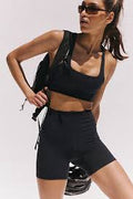 free people never better biker short in black