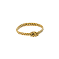 aubrey adele thin double rope ring in gold